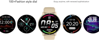 Knobbout Smatch 1.28" smartwatch zwart staal+siliconen band