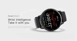 Knobbout Smatch 1.28" smartwatch zwart staal+siliconen band