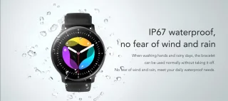 Knobbout Smatch 1.28" smartwatch zwart staal+siliconen band