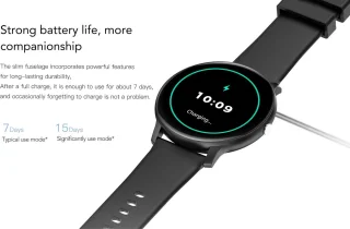 Knobbout Smatch 1.28" smartwatch zwart staal+siliconen band