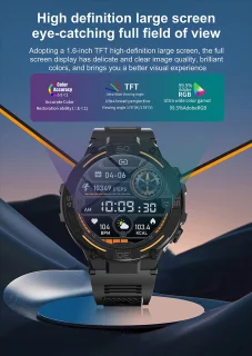 Knobbout Sport Smartwatch 1.5" Zwart