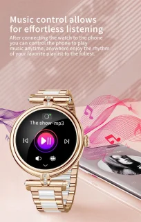 Knobbout Stijlvol Dames Smartwatch - Bicolor stalen band