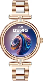 Knobbout Stijlvol Dames Smartwatch - Bicolor stalen band