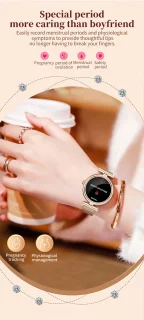Knobbout Stijlvol Dames Smartwatch - Bicolor stalen band