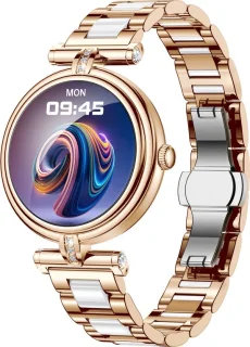 Knobbout Stijlvol Dames Smartwatch - Bicolor stalen band