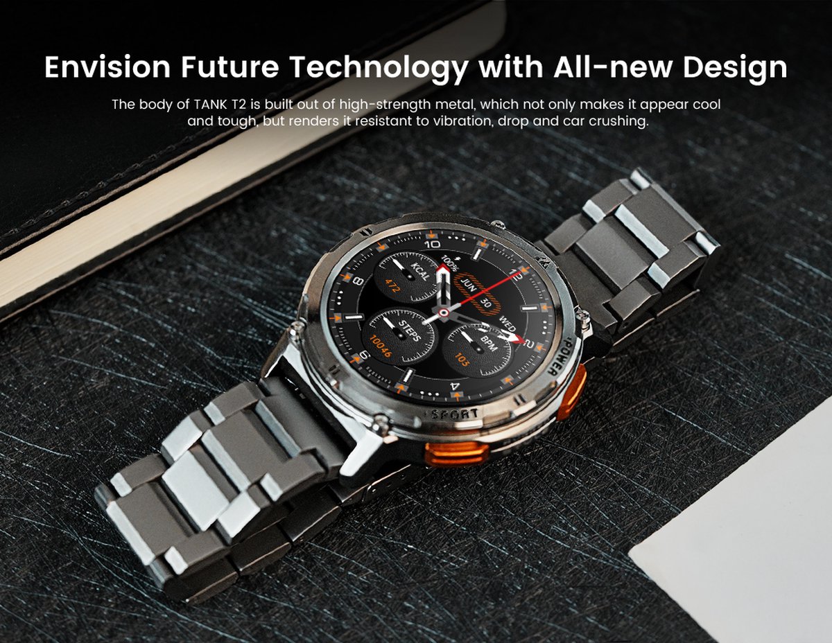 Kospet Tank T2 Ultra Smartwatch 1.43" AMOLED