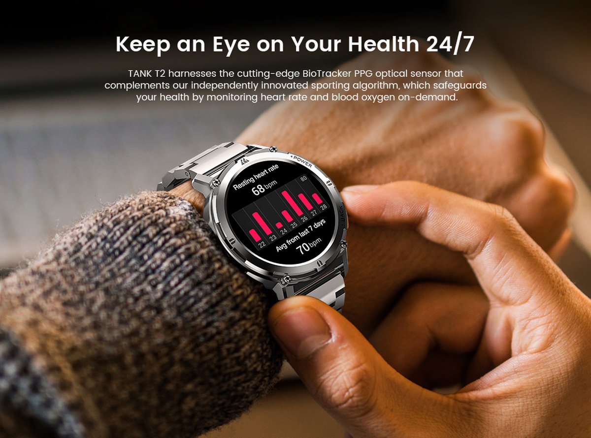 Kospet Tank T2 Ultra Smartwatch 1.43" AMOLED