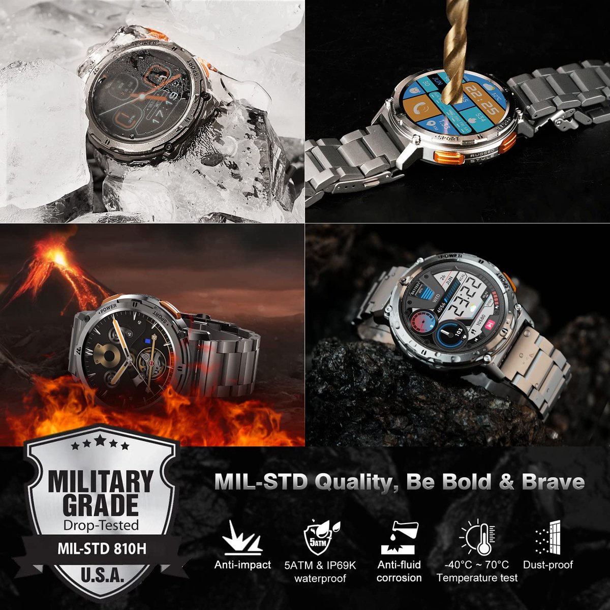 Kospet Tank T2 Ultra Smartwatch 1.43" AMOLED
