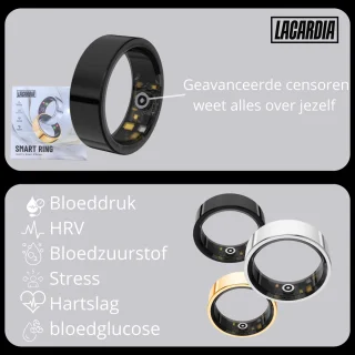 Lacardia Smart Ring Zwart Maat 10