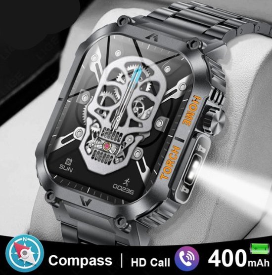 LED Smartwatch Mannen Waterdicht Sporthorloge Bluetooth