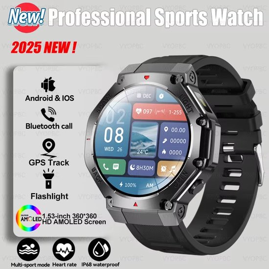 LED Smartwatch Unisex met GPS en Bluetooth