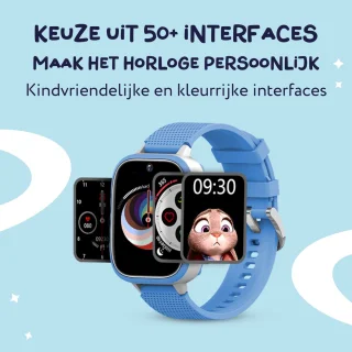 LEROYS Kinder Smartwatch GPS 4G Blauw Inclusief Simkaart