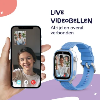 LEROYS Kinder Smartwatch GPS 4G Blauw Inclusief Simkaart