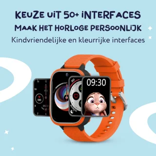 LEROYS Smartwatch Kinderen 4G GPS Oranje met Simkaart