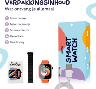 LEROYS Smartwatch Kinderen 4G GPS Oranje met Simkaart
