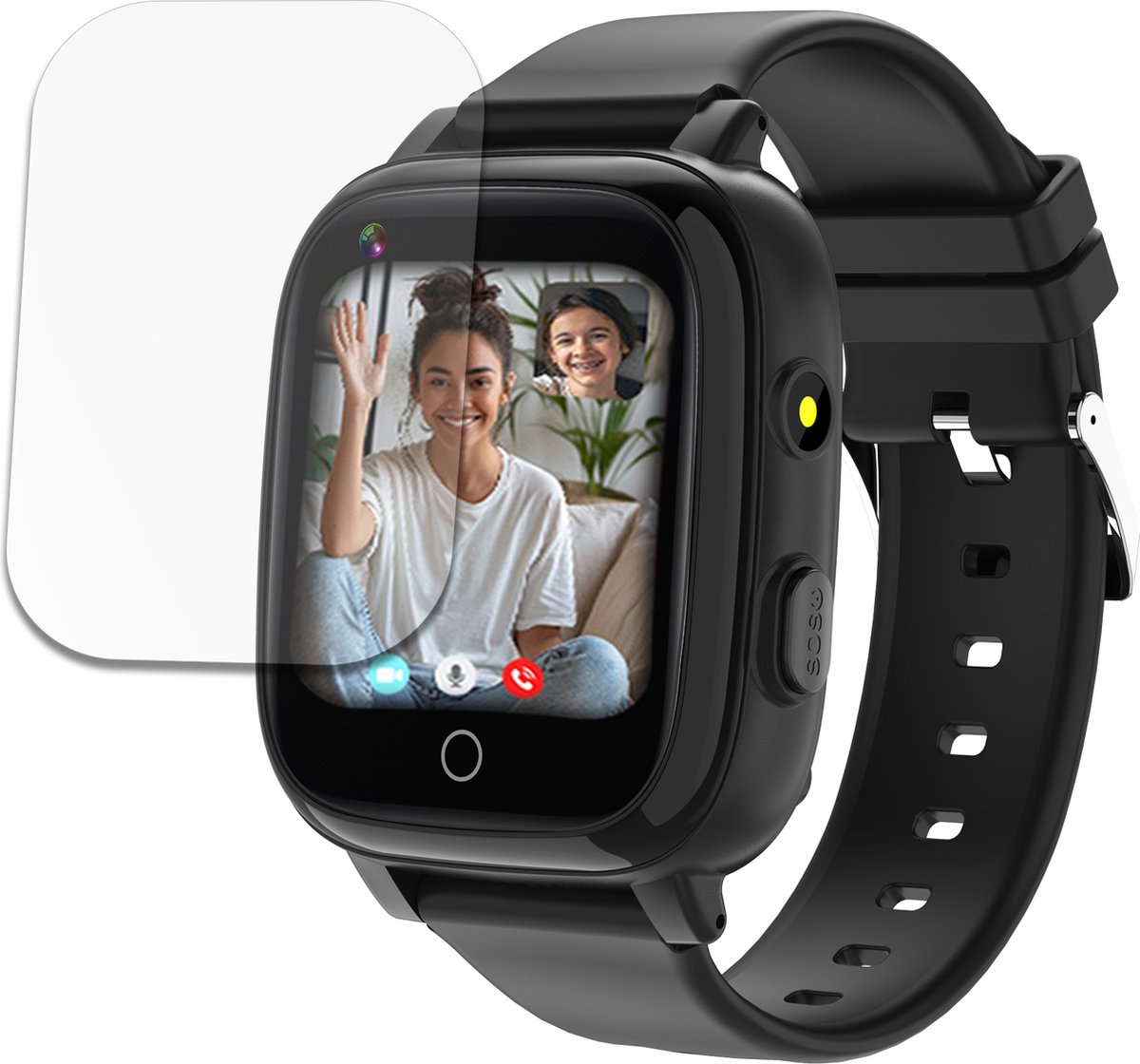 LEROYS Smartwatch Kinderen 4G GPS Zwart Inclusief Simkaart