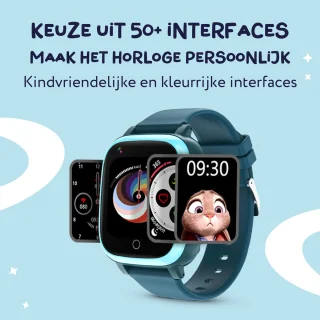 LEROYS Smartwatch Kinderen GPS 4G Blauw inclusief Simkaart