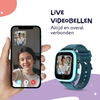 LEROYS Smartwatch Kinderen GPS 4G Blauw inclusief Simkaart