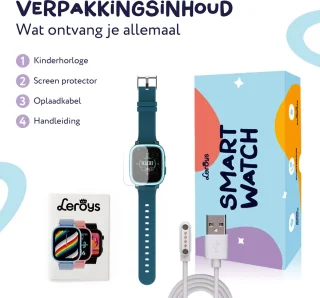 LEROYS Smartwatch Kinderen GPS 4G Blauw inclusief Simkaart