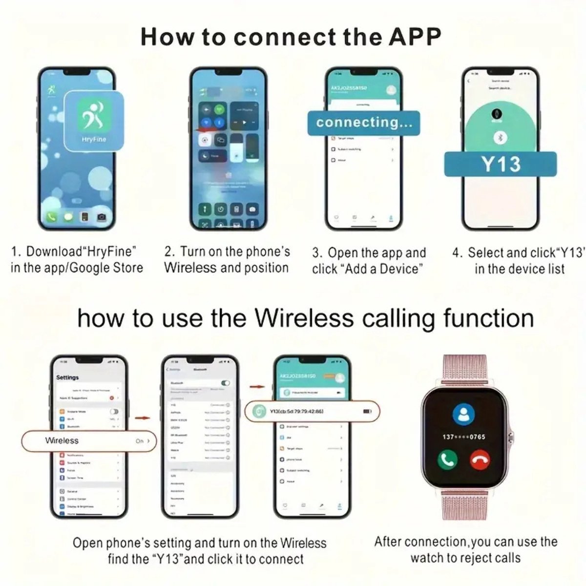 Livano Smartwatch Zwart Digitaal