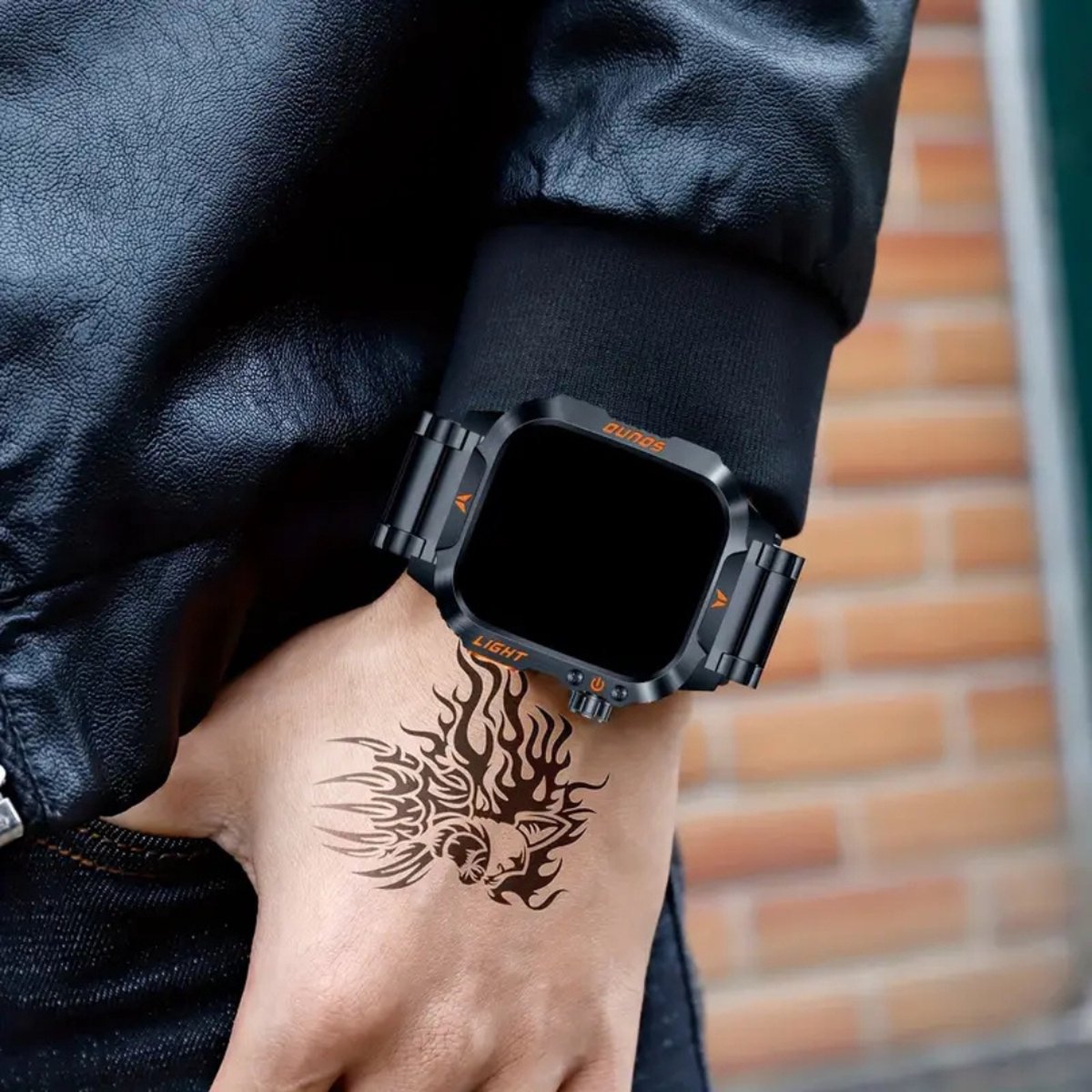 Livano Smartwatch Zwart Gaas