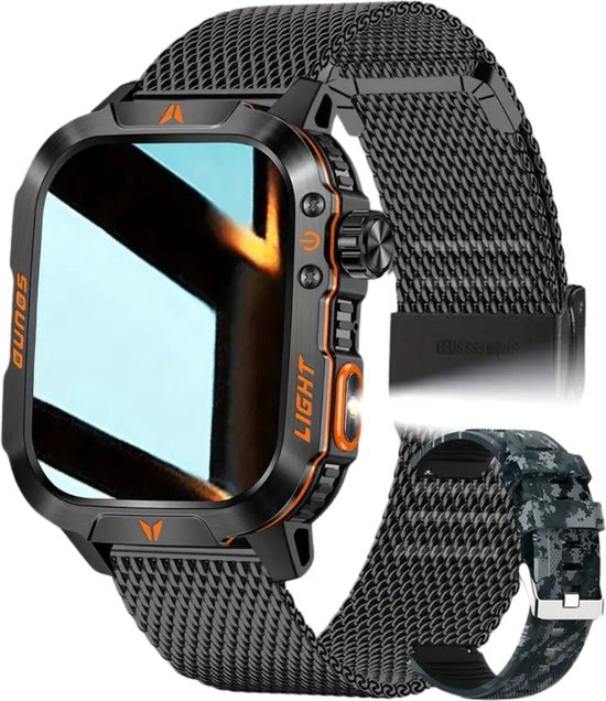 Livano Smartwatch Zwart Gaas
