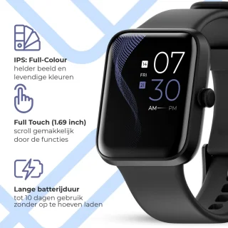 Lunis Smartwatch Zwart Unisex