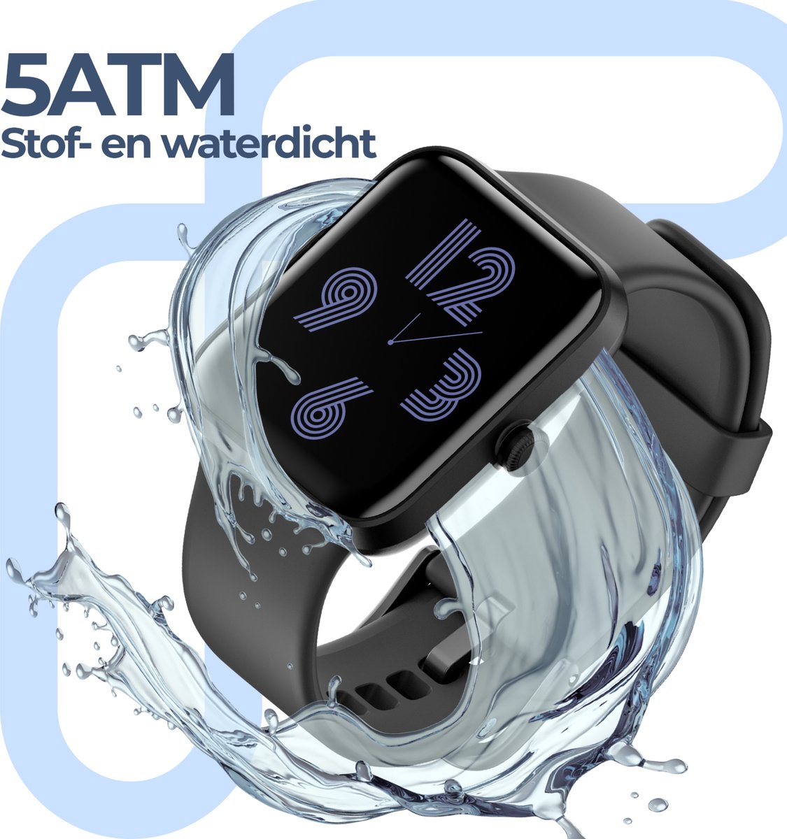 Lunis Smartwatch Zwart Unisex