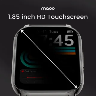 Maoo Amplify 2 Smartwatch Zwart Siliconen & Milanese Band