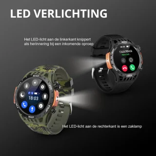 Maoo Explorer Outdoor Smartwatch Heren Zwart Stainless Steel & TPU