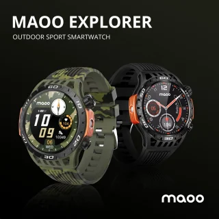Maoo Explorer Outdoor Smartwatch Heren Zwart Stainless Steel & TPU
