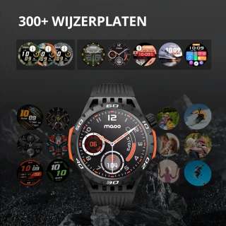 Maoo Explorer Outdoor Smartwatch Heren Zwart Stainless Steel & TPU