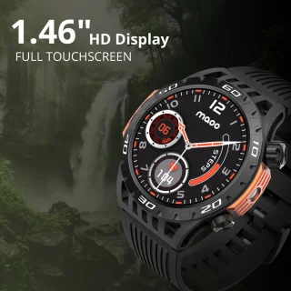 Maoo Explorer Outdoor Smartwatch Heren Zwart Stainless Steel & TPU