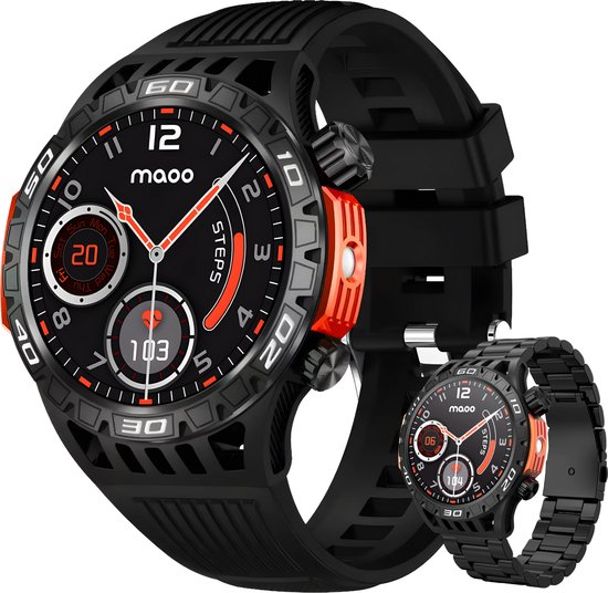 Maoo Explorer Outdoor Smartwatch Heren Zwart Stainless Steel & TPU review