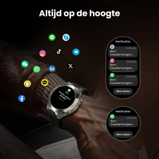 Maoo FORGE GPS Smartwatch Heren Gun Metal 1.43" AMOLED