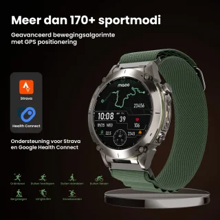 Maoo FORGE GPS Smartwatch Heren Gun Metal 1.43" AMOLED