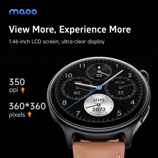 Maoo GTR Serie 2 Smartwatch Dames Roze Stainless Steel & TPU
