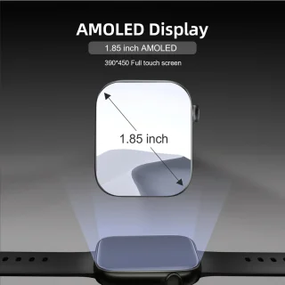 Maoo ProWatch AMOLED Smartwatch Gun Metal met Milanese en Siliconen Bandjes