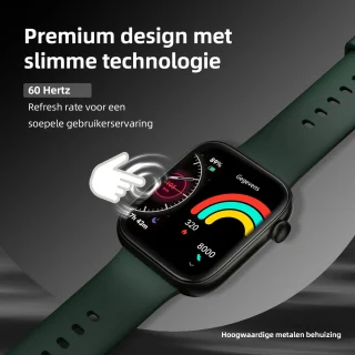 Maoo ProWatch AMOLED Smartwatch Gun Metal met Milanese en Siliconen Bandjes