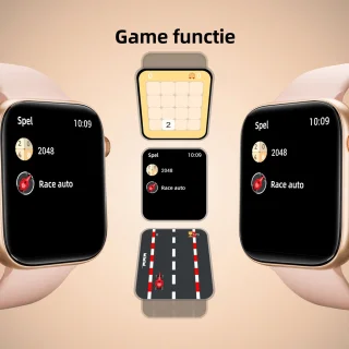 Maoo ProWatch AMOLED Smartwatch Rosé Goud met Milanese en Siliconen Bandjes