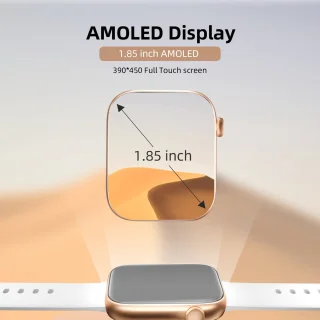 Maoo ProWatch AMOLED Smartwatch Rosé Goud met Milanese en Siliconen Bandjes