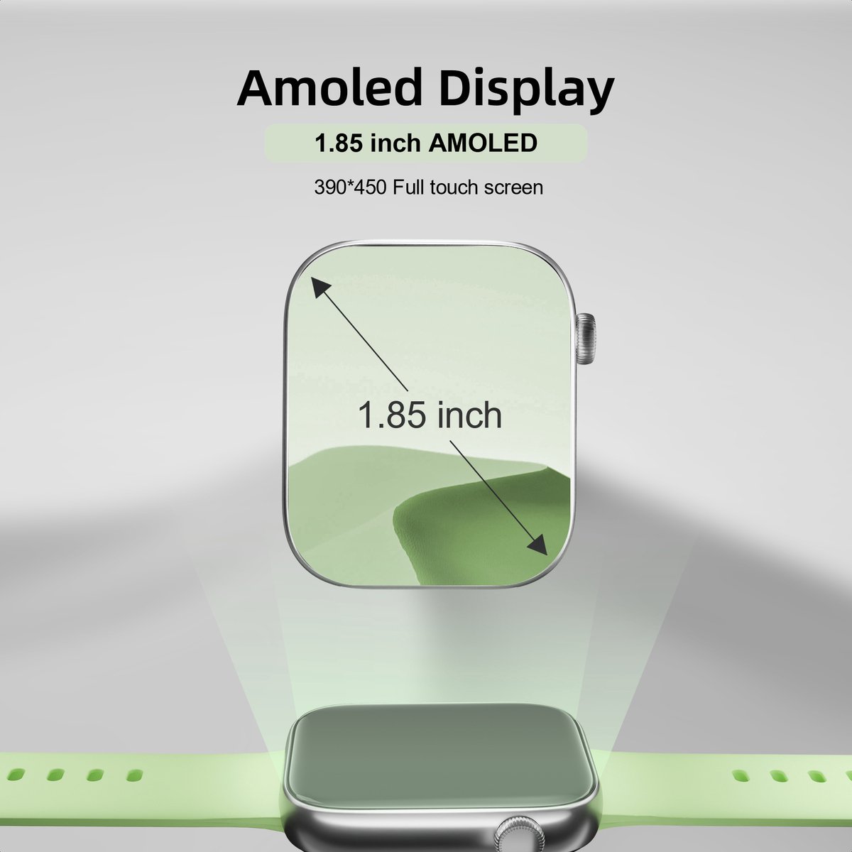 Maoo ProWatch AMOLED Smartwatch Zilver met Milanese Bandje en Siliconen Bandjes