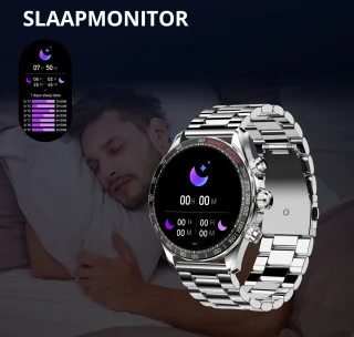 Maoo Titan AMOLED Smartwatch Heren Stainless Steel Zilver