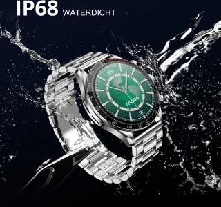 Maoo Titan AMOLED Smartwatch Heren Stainless Steel Zilver