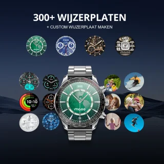 Maoo Titan AMOLED Smartwatch Heren Stainless Steel Zilver