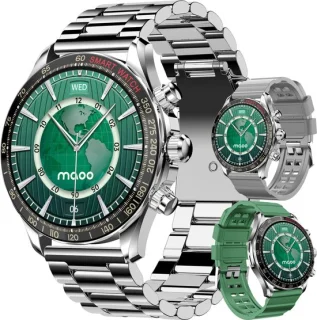 Maoo Titan AMOLED Smartwatch Heren Stainless Steel Zilver