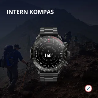 Maoo Titan AMOLED Smartwatch Heren Zwart Stainless Steel