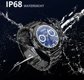 Maoo Titan AMOLED Smartwatch Heren Zwart Stainless Steel