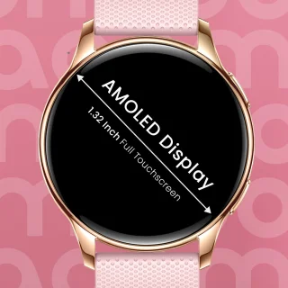 Maoo Ventura AMOLED Smartwatch Dames Rosé Goud