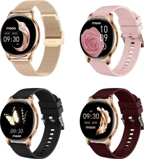 Maoo Ventura AMOLED Smartwatch Dames Rosé Goud
